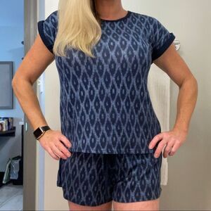 Lucky Brand Cozy Blue Pajama Set Size Small